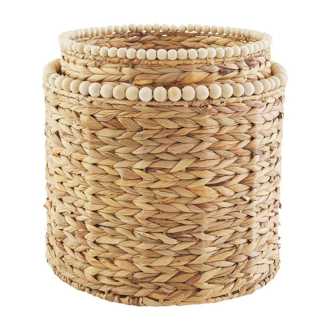 Hyacinth Beaded Basket
