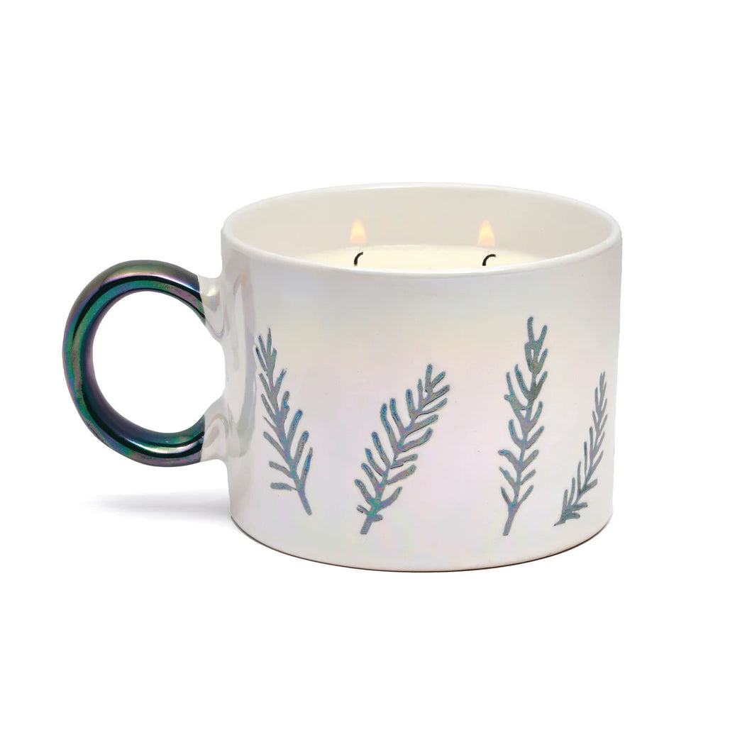 Cypress & Fir White Mug Candle