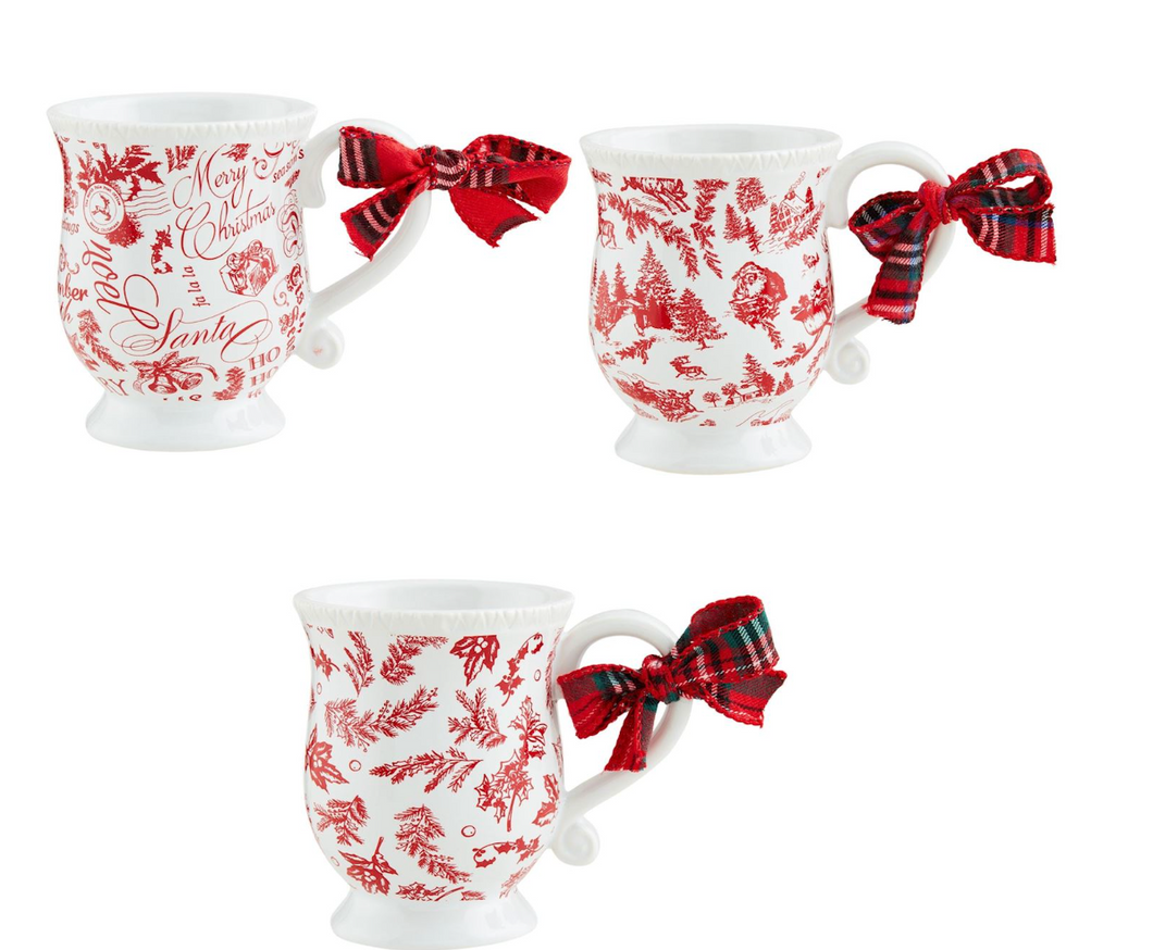 CHRISTMAS TOILE MUGS