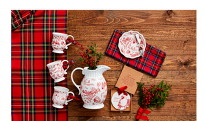 CHRISTMAS TOILE MUGS