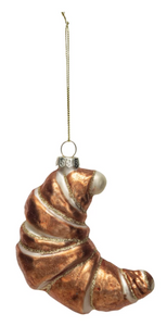 Glass Croissant Ornament