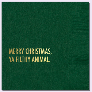 Filthy Animal Christmas Napkin