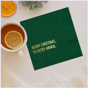 Filthy Animal Christmas Napkin