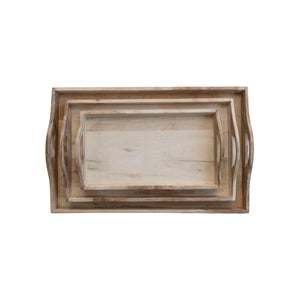 Wood Tray w Handles