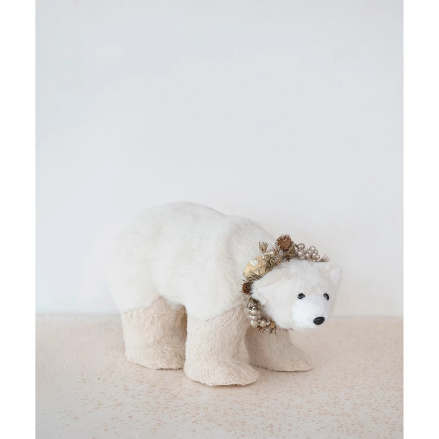 Polar Bear with Wreath