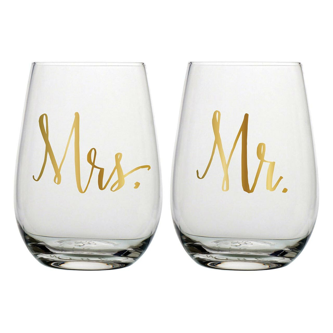 Wine Glass Set Mr. and Mrs.