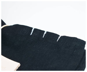 Black Linen Napkins - Set of 2 - T E R R A