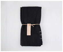 Load image into Gallery viewer, Black Linen Napkins - Set of 2 - T E R R A
