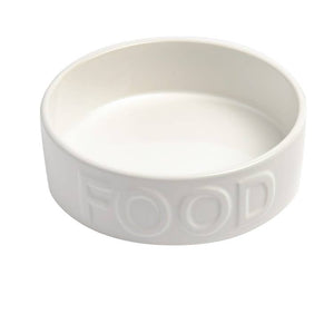 Classic Food White Pet Bowl - T E R R A