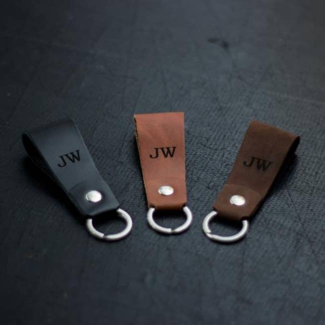 Leather Keychain - T E R R A