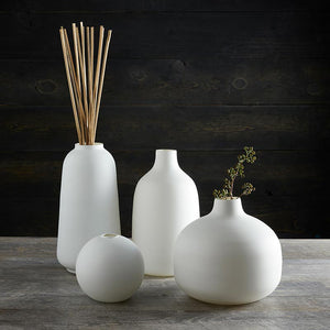 White Matte Tube Vase