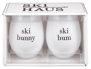 Ski Wine Glass Set