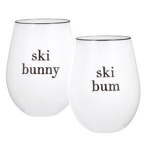 Ski Wine Glass Set
