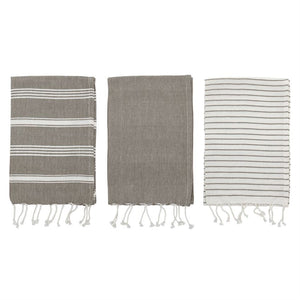 Striped Tea Towels, Set of 3 - T E R R A