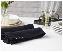 Load image into Gallery viewer, Black Linen Napkins - Set of 2 - T E R R A
