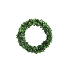 Round Preserved Boxwood Wreath 9 3/4" - T E R R A
