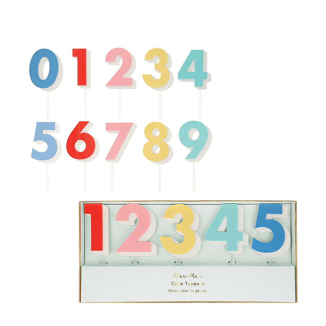 Rainbow Number Toppers