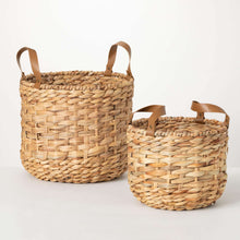Load image into Gallery viewer, Leather Handle Basket

